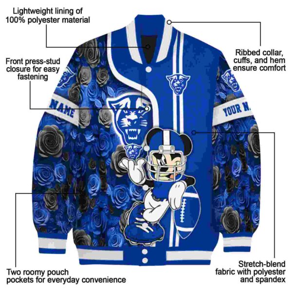 custom georgia state panthers rose mickey blue jacket new arrival jacketwow