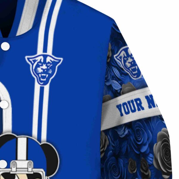 custom georgia state panthers rose mickey blue jacket premium grade jacketwow