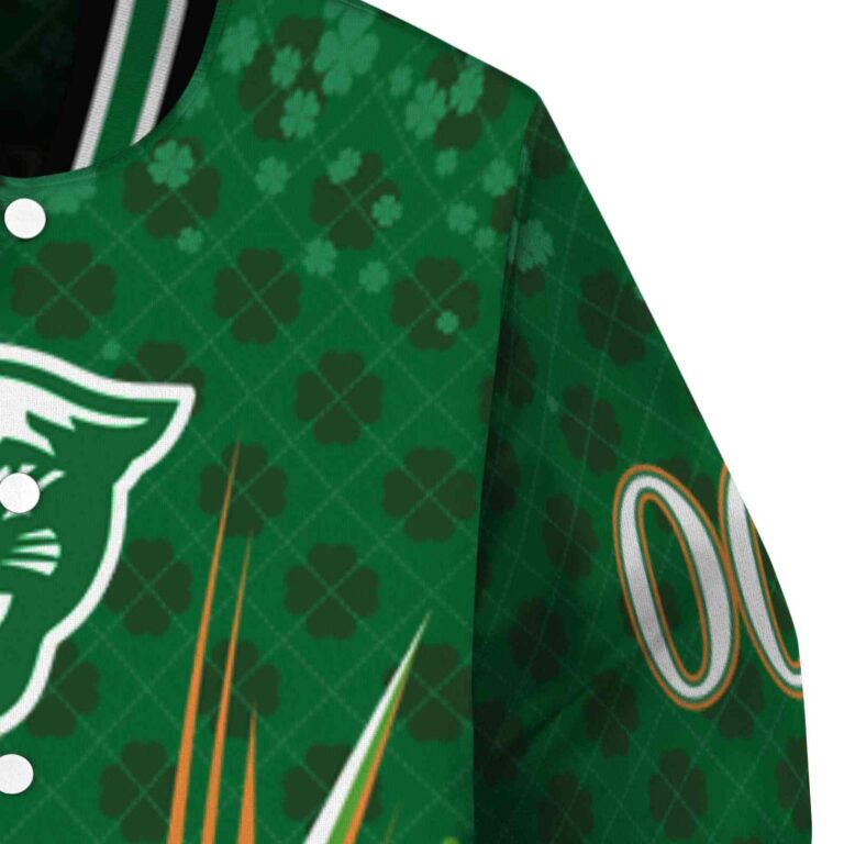 custom georgia state panthers shamrock pattern green jacket premium grade jacketwow