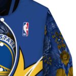 custom golden state warriors floral print blue jacket best selling jacketwow