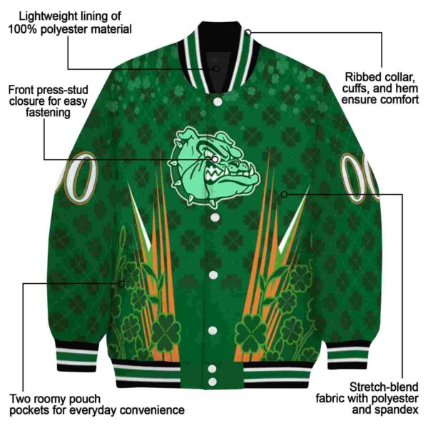 custom gonzaga bulldogs shamrock pattern green jacket new arrival jacketwow
