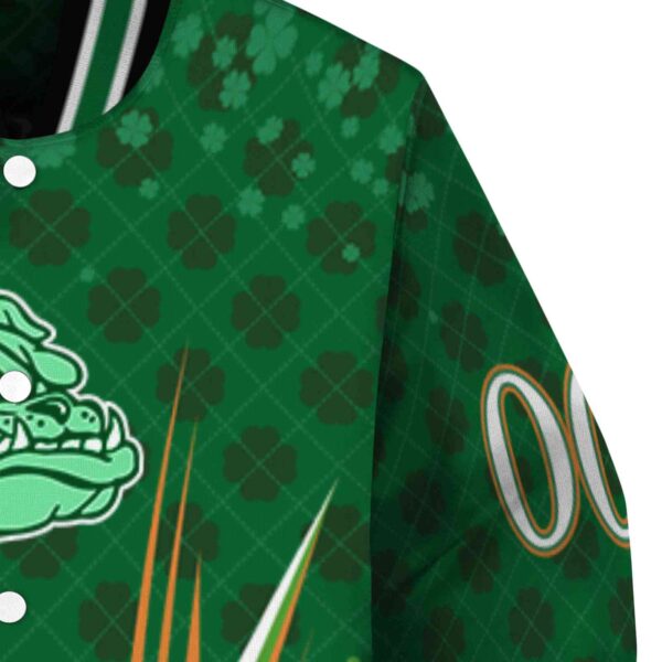 custom gonzaga bulldogs shamrock pattern green jacket premium grade jacketwow