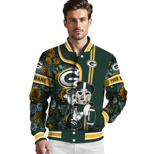 custom green bay packers rose mickey green jacket high quality jacketwow