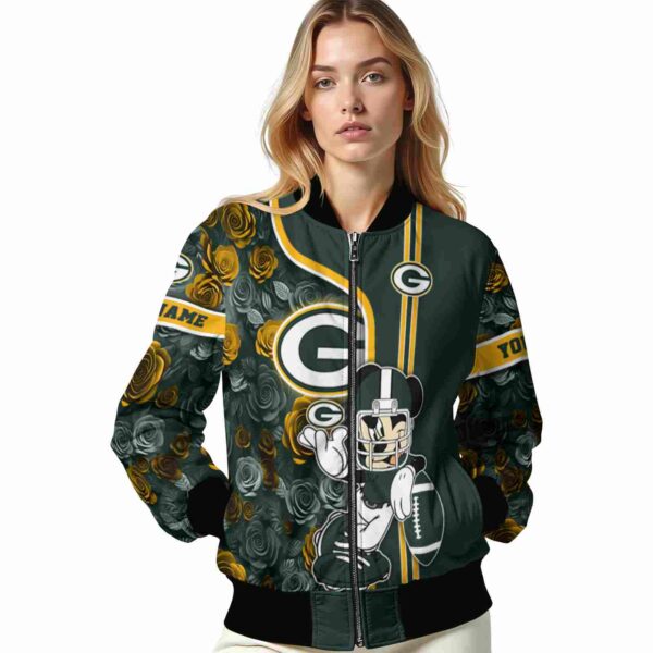 custom green bay packers rose mickey green jacket latest model jacketwow