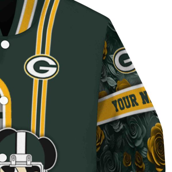 custom green bay packers rose mickey green jacket premium grade jacketwow