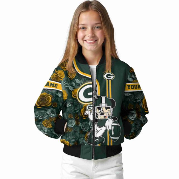 custom green bay packers rose mickey green jacket top rated jacketwow
