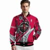 custom houston rockets floral print red jacket high quality jacketwow