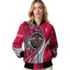 custom houston rockets floral print red jacket latest model jacketwow