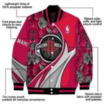 custom houston rockets floral print red jacket best selling jacketwow