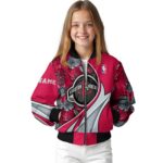 custom houston rockets floral print red jacket best selling jacketwow