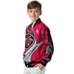 custom houston rockets floral print red jacket best selling jacketwow