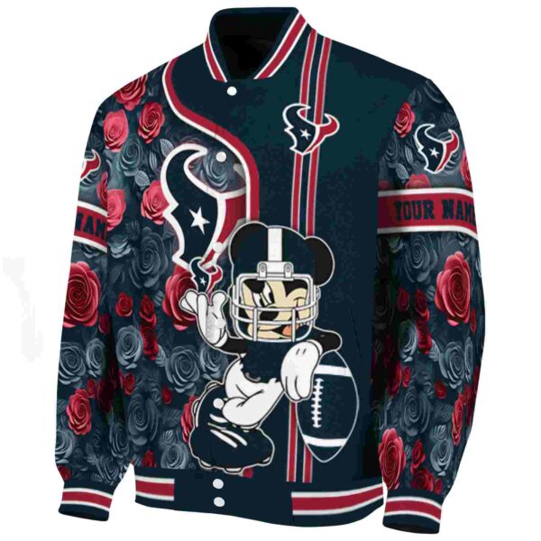 custom houston texans rose mickey blue jacket best selling jacketwow