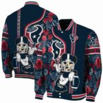 custom houston texans rose mickey blue jacket best selling jacketwow