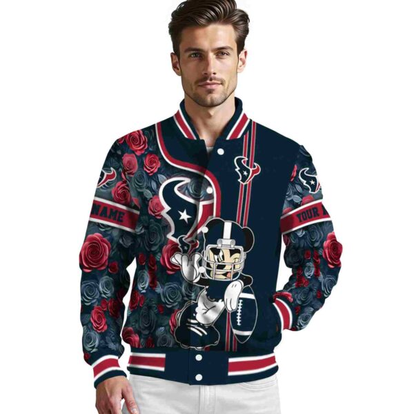 custom houston texans rose mickey blue jacket high quality jacketwow
