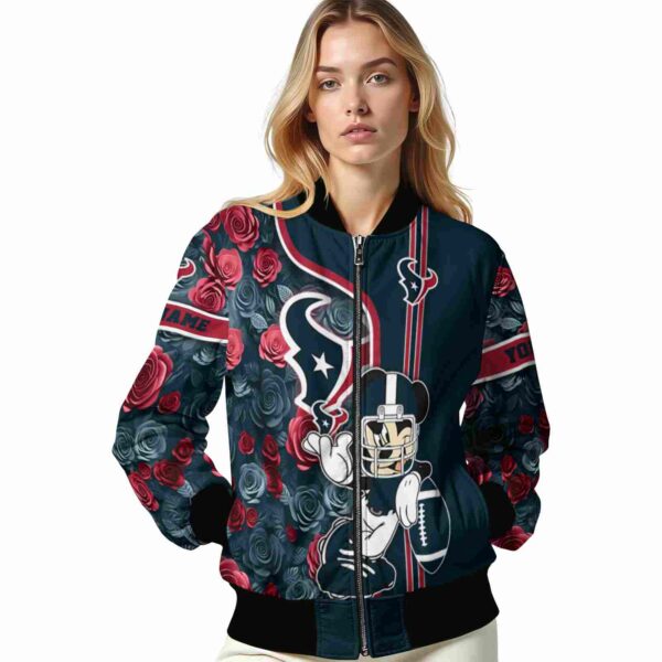 custom houston texans rose mickey blue jacket latest model jacketwow