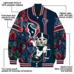 custom houston texans rose mickey blue jacket best selling jacketwow