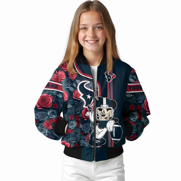 custom houston texans rose mickey blue jacket top rated jacketwow