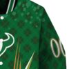 custom houston texans shamrock pattern green jacket premium grade jacketwow