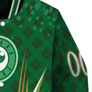 custom indiana pacers shamrock pattern green jacket premium grade jacketwow