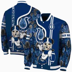 custom indianapolis colts rose mickey blue jacket fashion forward jacketwow