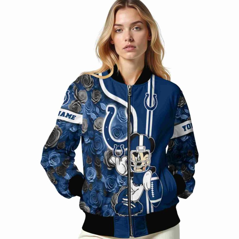 custom indianapolis colts rose mickey blue jacket latest model jacketwow