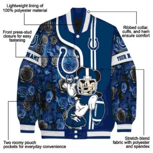 custom indianapolis colts rose mickey blue jacket new arrival jacketwow