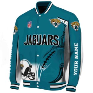 custom jacksonville jaguars flaming football teal white jacket best selling jacketwow
