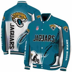 custom jacksonville jaguars flaming football teal white jacket fashion forward jacketwow