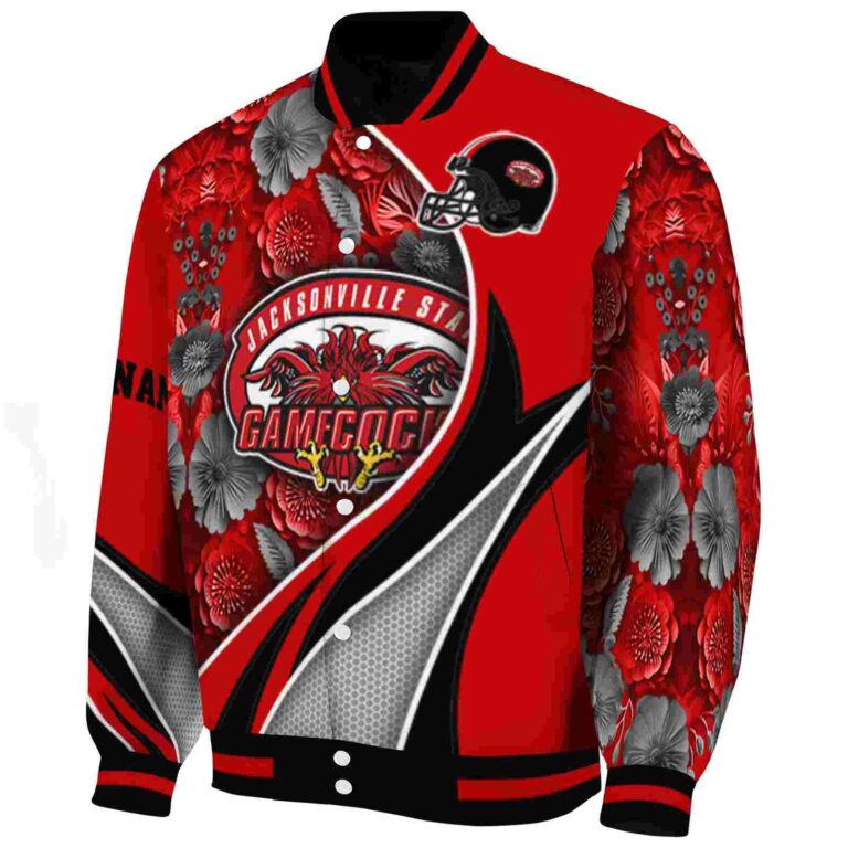 custom jacksonville state gamecocks floral print red jacket best selling jacketwow