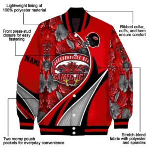 custom jacksonville state gamecocks floral print red jacket new arrival jacketwow