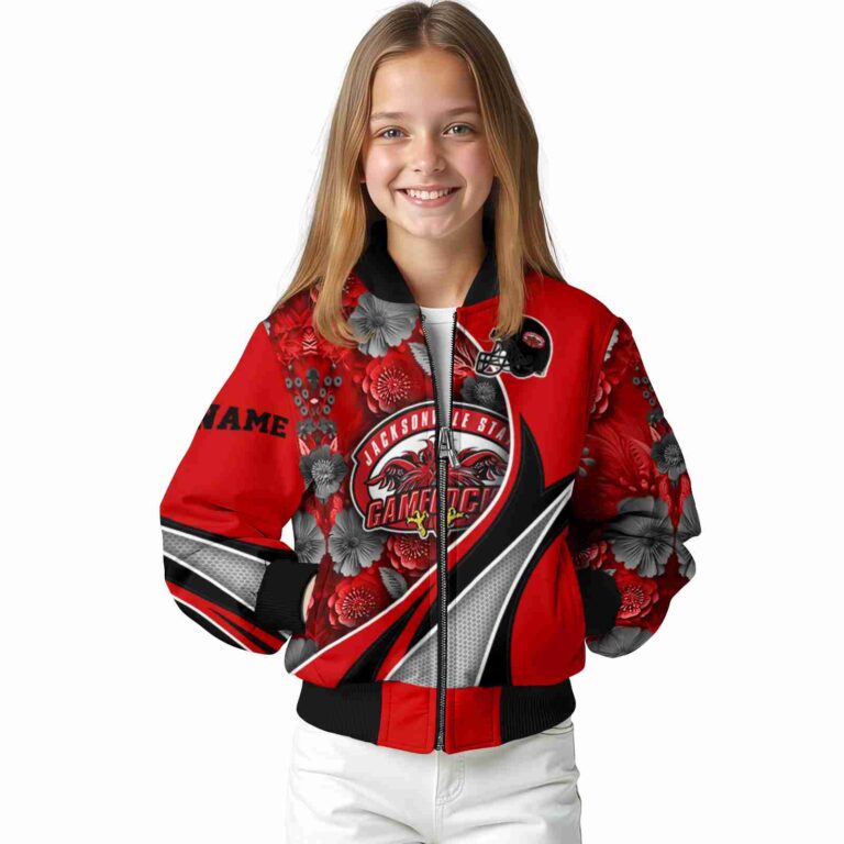 custom jacksonville state gamecocks floral print red jacket top rated jacketwow