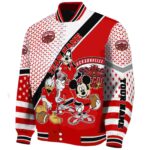 custom jacksonville state gamecocks mickey donald goofy red white jacket best selling jacketwow
