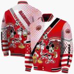custom jacksonville state gamecocks mickey donald goofy red white jacket best selling jacketwow