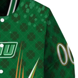 custom james madison dukes shamrock pattern green jacket premium grade jacketwow