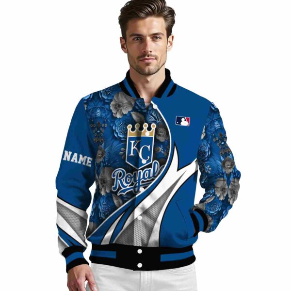 custom kansas city royals floral print royal blue jacket high quality jacketwow
