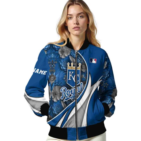 custom kansas city royals floral print royal blue jacket latest model jacketwow
