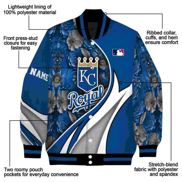 custom kansas city royals floral print royal blue jacket new arrival jacketwow