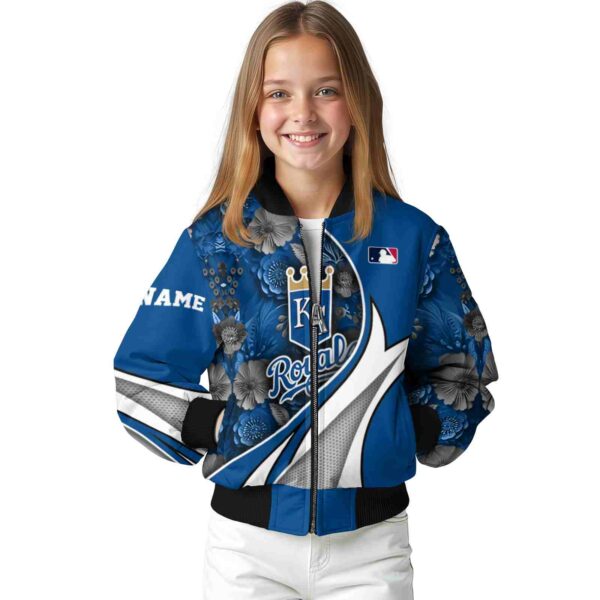 custom kansas city royals floral print royal blue jacket top rated jacketwow
