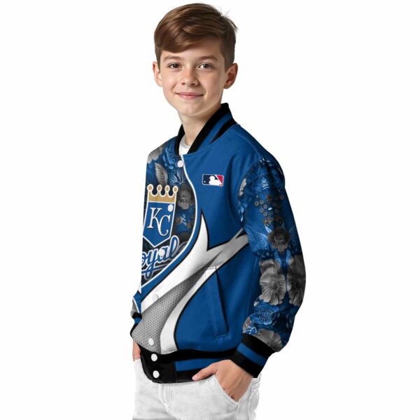 custom kansas city royals floral print royal blue jacket trendy jacketwow