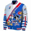 custom kansas jayhawks mickey donald goofy blue white jacket best selling jacketwow