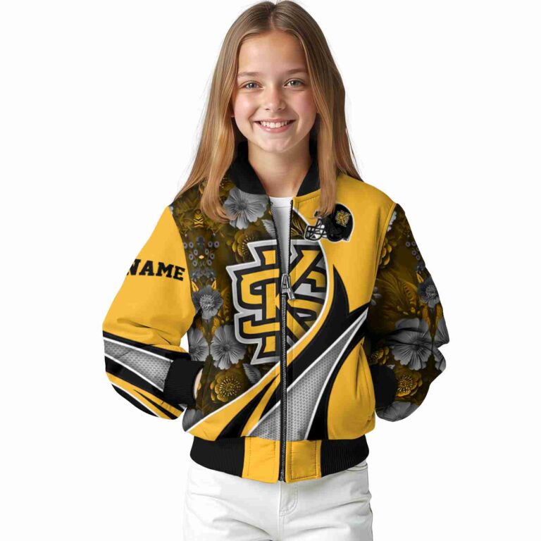 custom kennesaw state owls floral print gold jacket top rated jacketwow