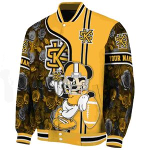 custom kennesaw state owls rose mickey gold jacket best selling jacketwow