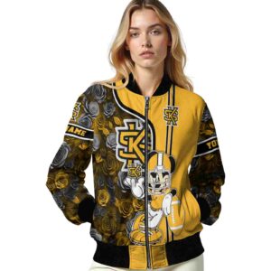 custom kennesaw state owls rose mickey gold jacket latest model jacketwow