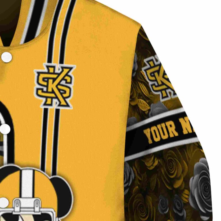 custom kennesaw state owls rose mickey gold jacket premium grade jacketwow