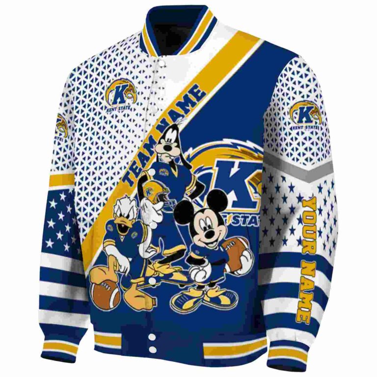 custom kent state golden flashes mickey donald goofy navy blue white jacket best selling jacketwow