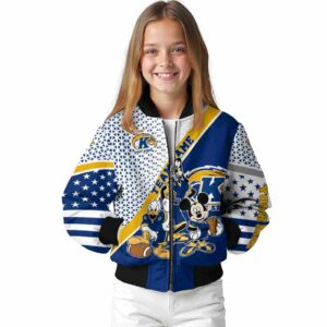 custom kent state golden flashes mickey donald goofy navy blue white jacket top rated jacketwow