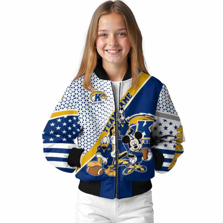 custom kent state golden flashes mickey donald goofy navy blue white jacket top rated jacketwow
