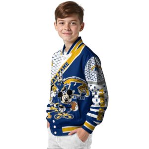 custom kent state golden flashes mickey donald goofy navy blue white jacket trendy jacketwow