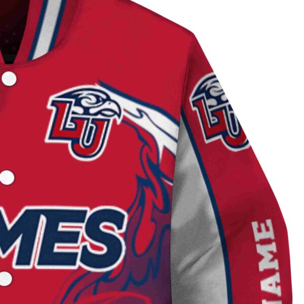 custom liberty flames flaming football red white jacket premium grade jacketwow