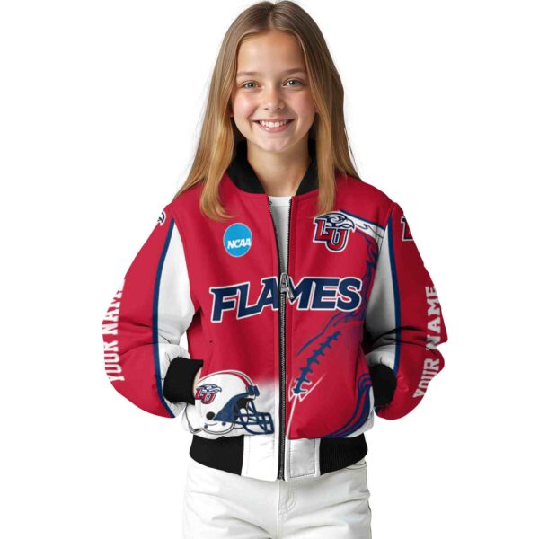 custom liberty flames flaming football red white jacket top rated jacketwow
